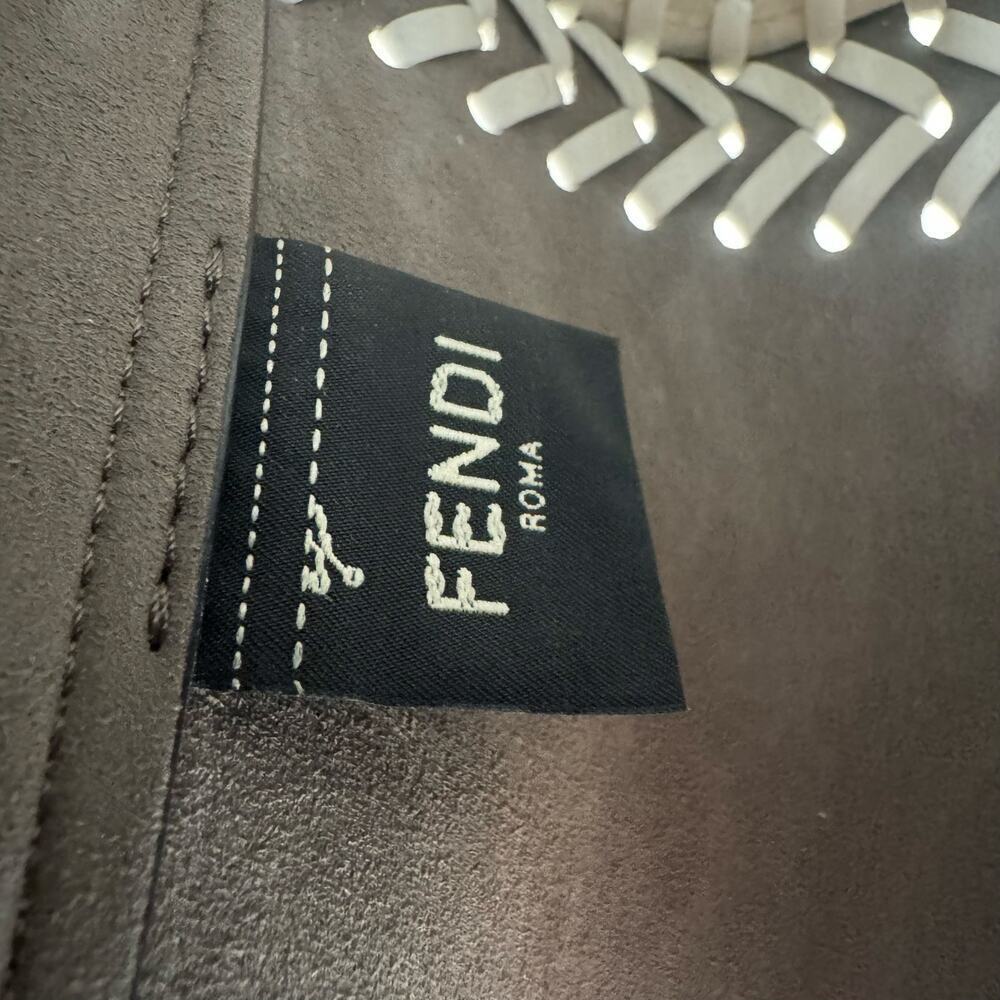 Fendi Ivory Cream Leather Mon Tresor Whipstitch Woven Neut Mini Bucket Bag‎ GHW - Picture 10 of 16